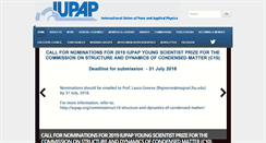 Desktop Screenshot of iupap.org